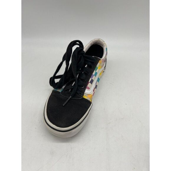 Vans Rainbow Checkerboard Lace -Up Sneakers Size 3 - Picture 1 of 8